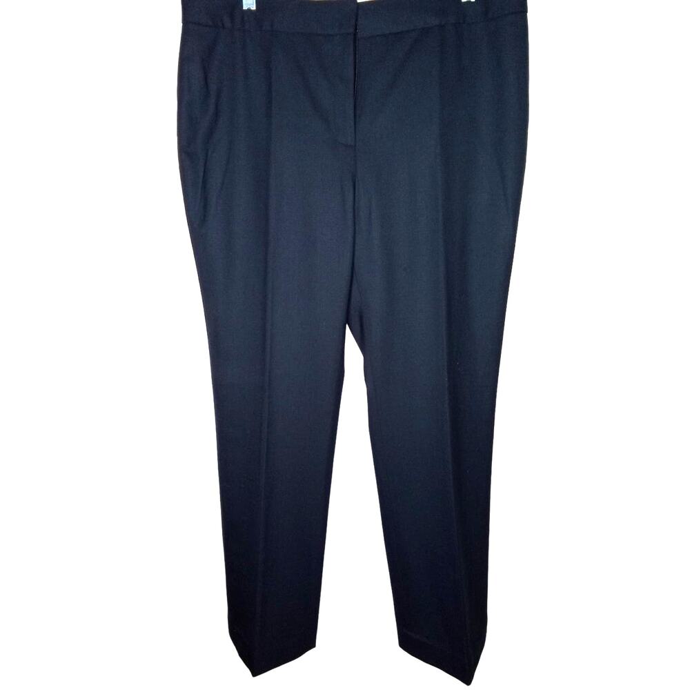 Elie Tahari Black Virgin Wool Career Trousers - 12